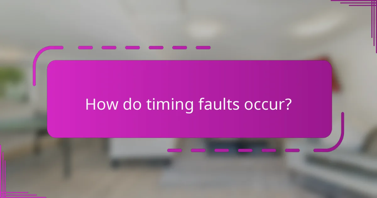 How do timing faults occur?